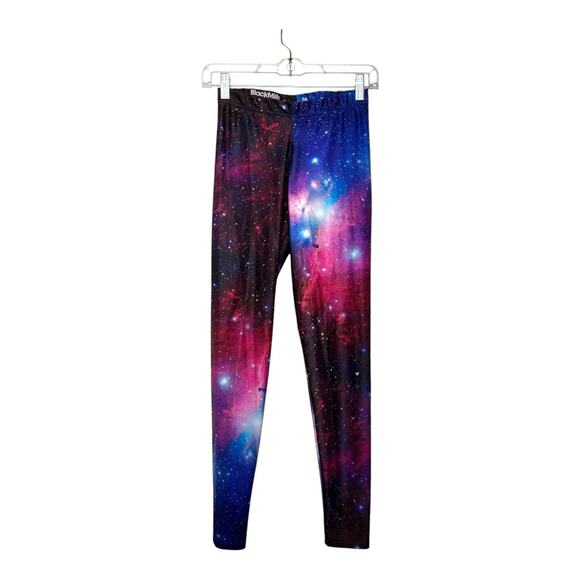 Blackmilk Pants - Blackmilk Galaxy Purple High Waisted Leggings Size M